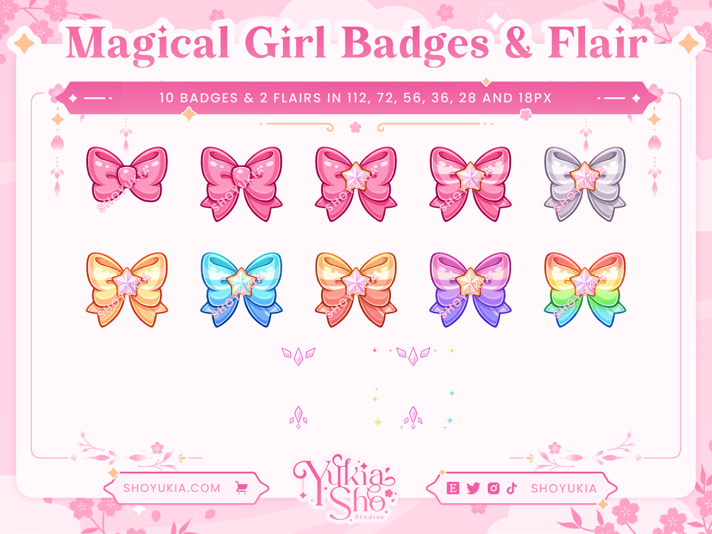 Insignias secundarias de Sailor Moon para Twitch/YouTube/Discord