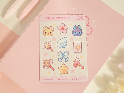 Magical Girl Sakura Mini Sticker Sheet