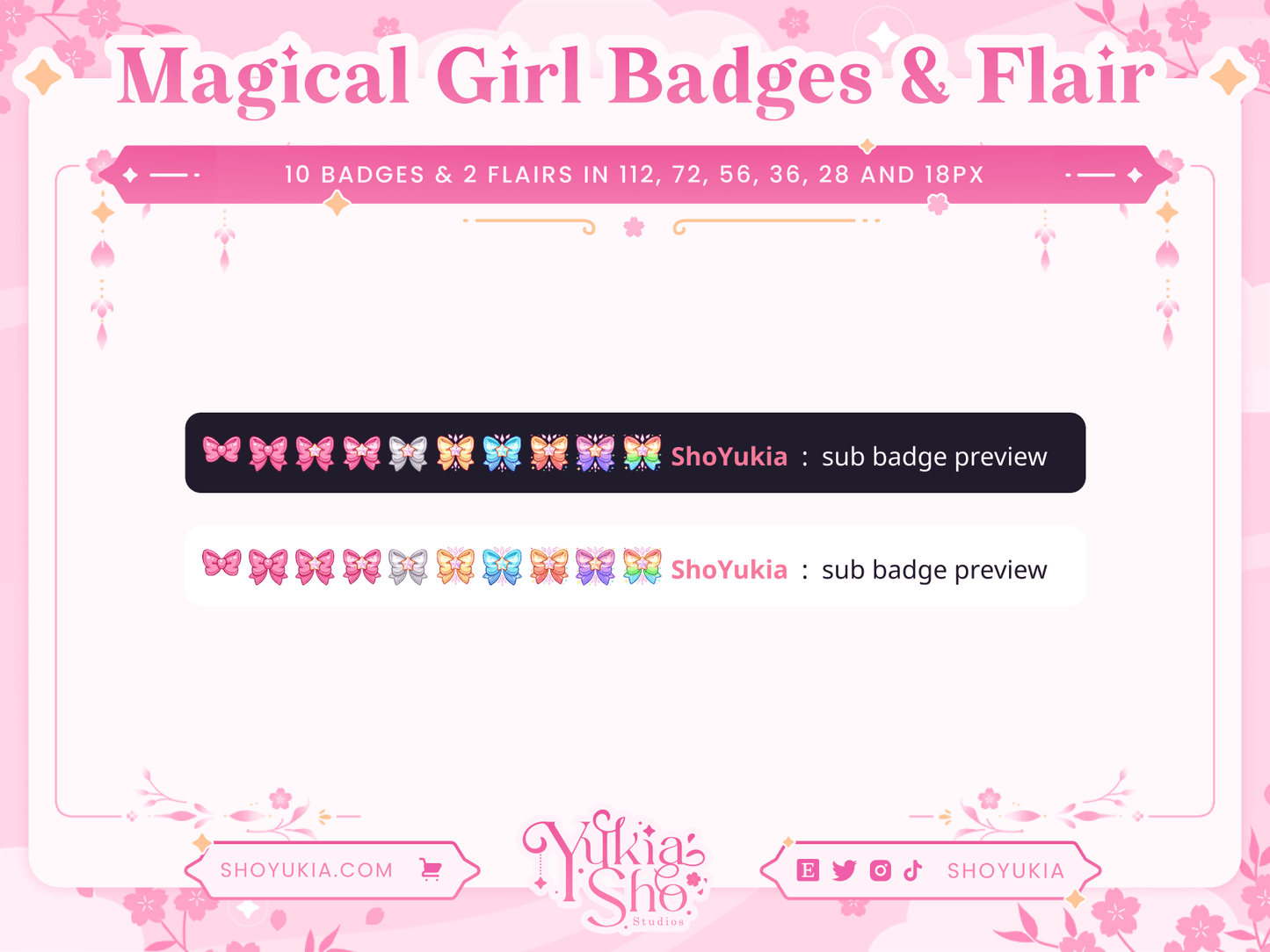 Insignias secundarias de Sailor Moon para Twitch/YouTube/Discord