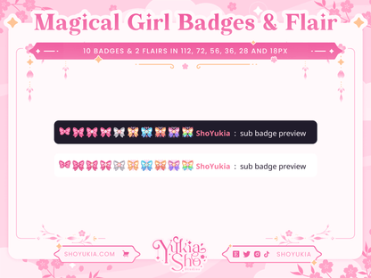 Magical Girl (Pink) Sub Badges & Flair