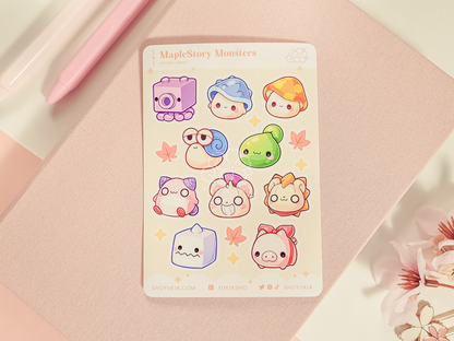 Maple Monsters Mini Sticker Sheet