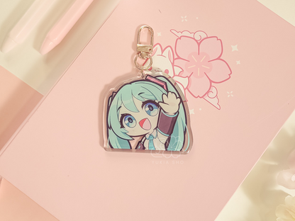 Miku 2.5" Acrylic Keychain Charm