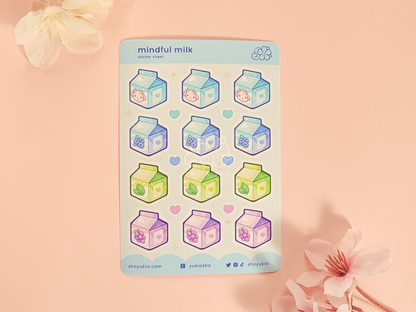 Mindful Milk Mini Sticker Sheet