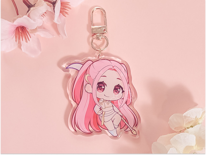 K Hunter Mira Golden 2.5" Acrylic Keychain Charm