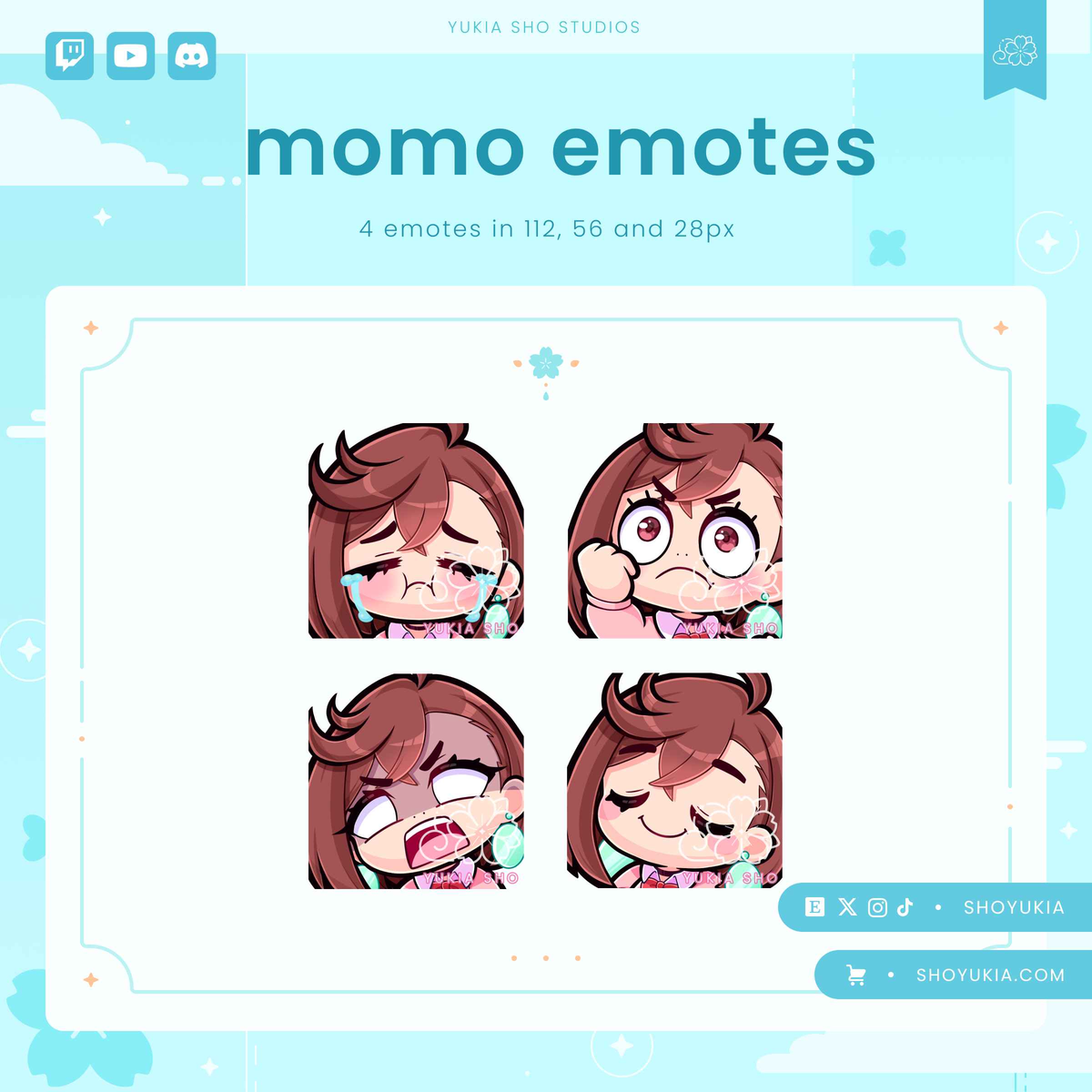 Premade Twitch, YouTube & Discord Emotes | High-Quality Emote Pack ...