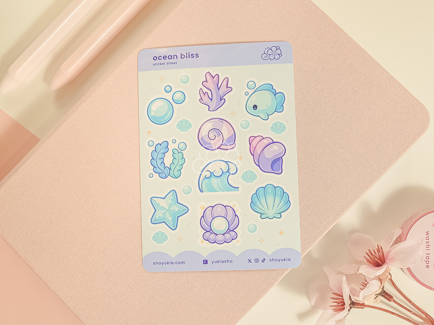 Ocean Bliss Mini Sticker Sheet