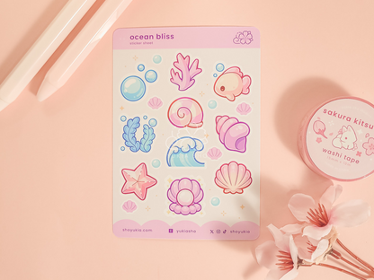 Ocean Bliss Mini Sticker Sheet