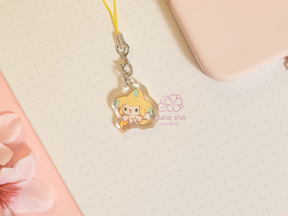 pkmn jirachie phone charm