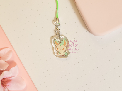 pkmn leafie phone charm