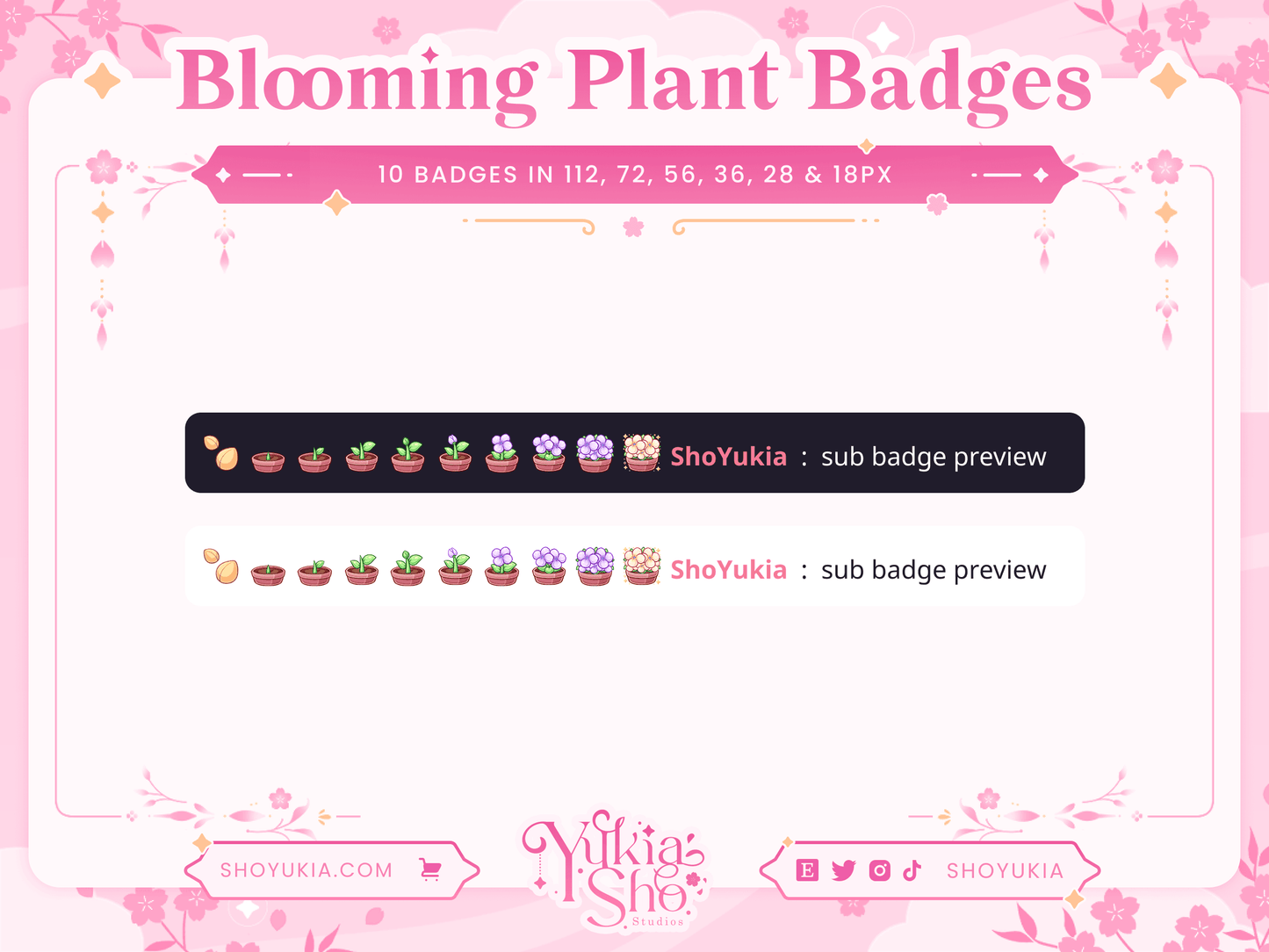 Blooming Plant Sub Badges