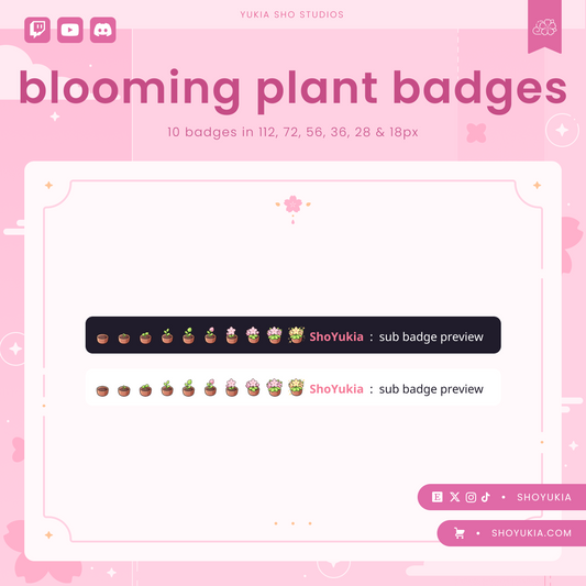 Blooming Plant Sub Badges