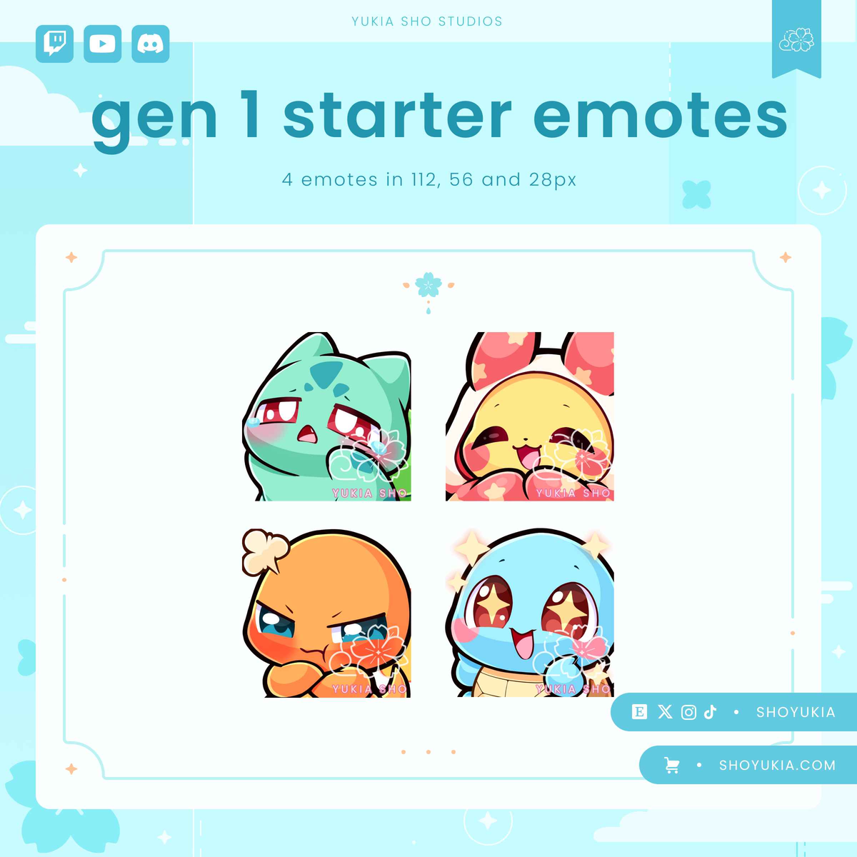 Premade Twitch, YouTube & Discord Emotes | High-Quality Emote Pack ...