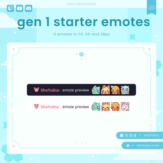 PKMN Gen 1 Starter Emotes