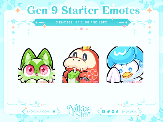 PKMN Gen 9 Starter Emotes