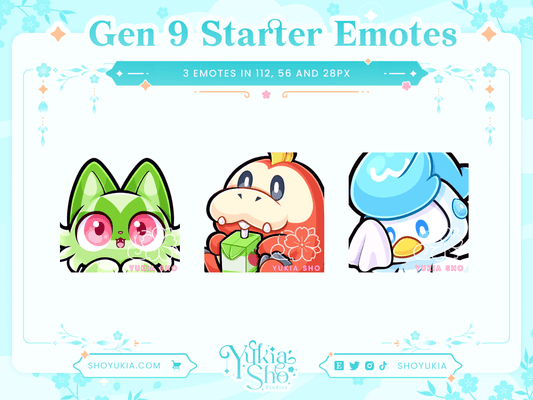 PKMN Gen 9 Starter Emotes