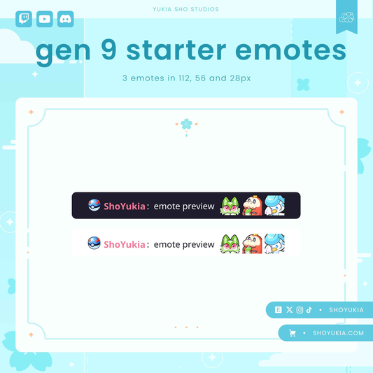 PKMN Gen 9 Starter Emotes