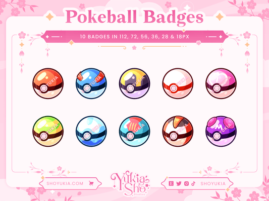 PKMN Pokeball Sub Badges