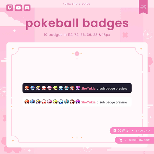 PKMN Pokeball Sub Badges