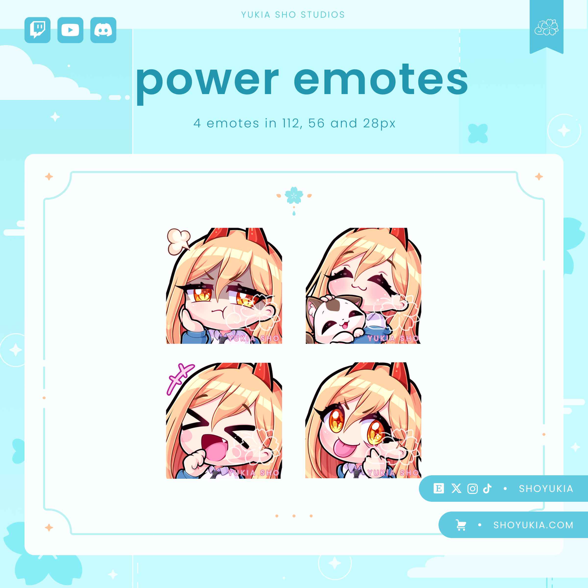 Premade Twitch, YouTube & Discord Emotes | High-Quality Emote Pack ...