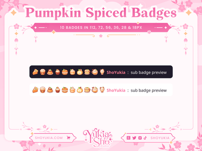 Pumpkin Spiced Sub Badges