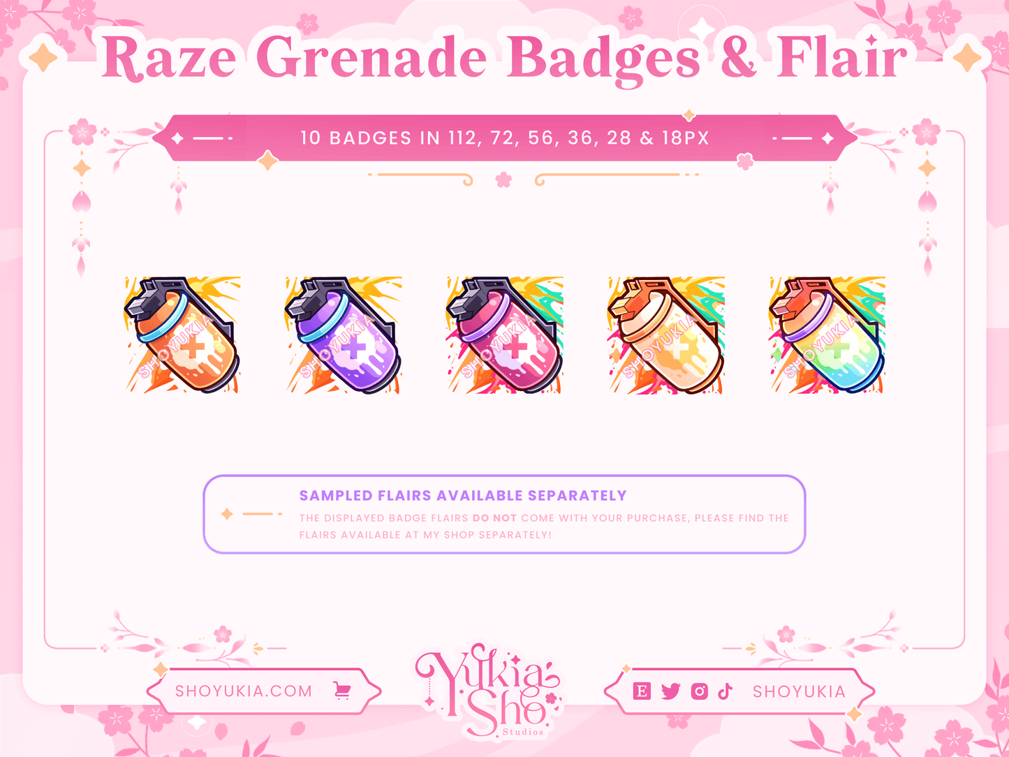 Valorant Raze Grenade Sous-badges pour Twitch/YouTube/Discord