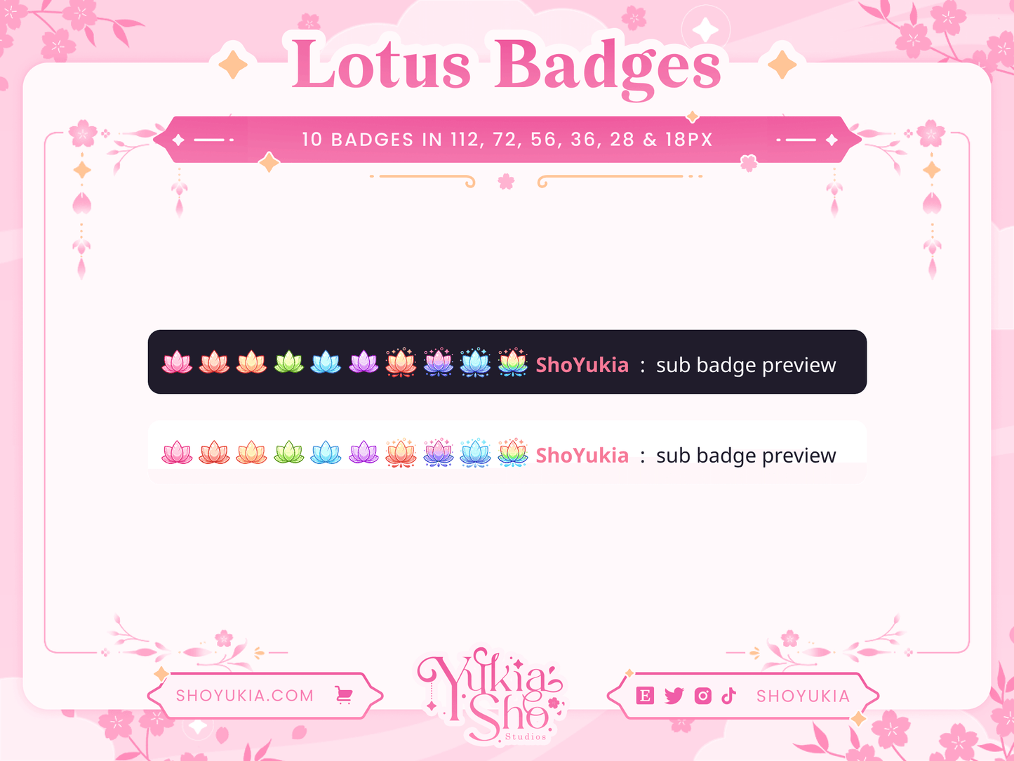 League of Legends Spirit Blossom Lotus Sous-badges pour Twitch/YouTube/Discord