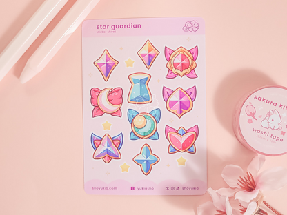 LoL Star Guardian Emblems (Set 3) Mini Sticker Sheet