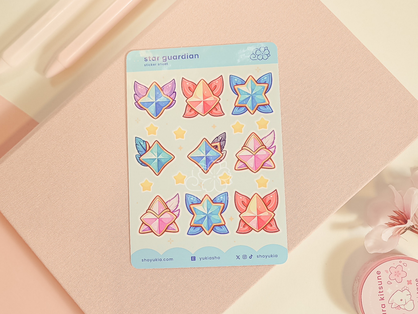 LoL Star Guardian Emblems (Set 4) Mini Sticker Sheet