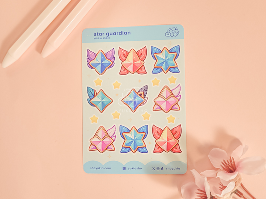 LoL Star Guardian Emblems (Set 4) Mini Sticker Sheet