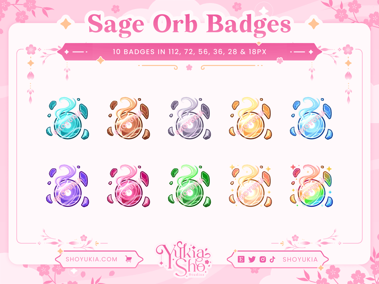 Insignias de Valorant Sage Orb Sub para Twitch/YouTube/Discord