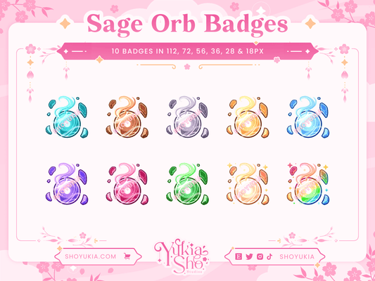 Insignias de Valorant Sage Orb Sub para Twitch/YouTube/Discord