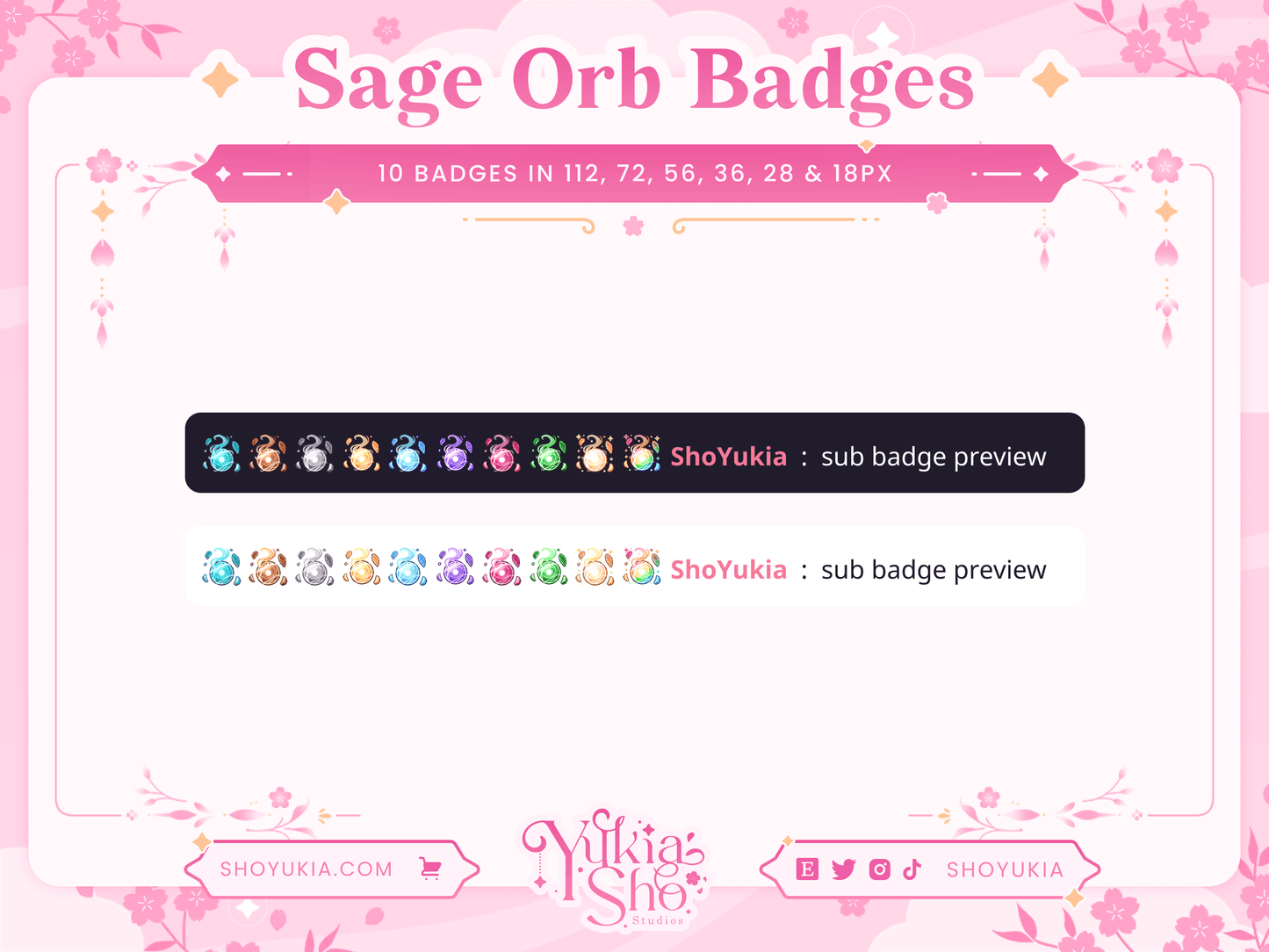 Insignias de Valorant Sage Orb Sub para Twitch/YouTube/Discord