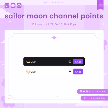 Sailor Moon Channel Points for Twitch