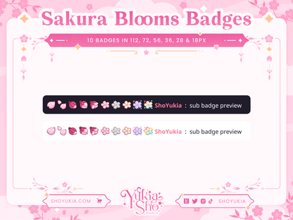 Sakura Blooms Sub Badges