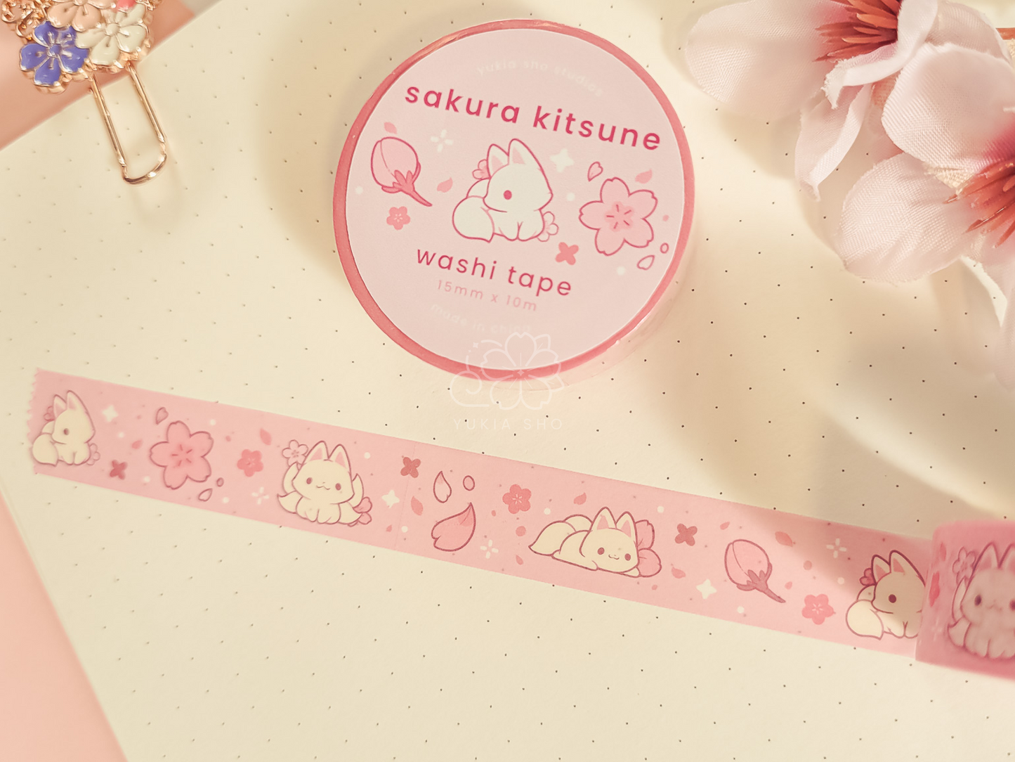 sakura kitsune washi tape