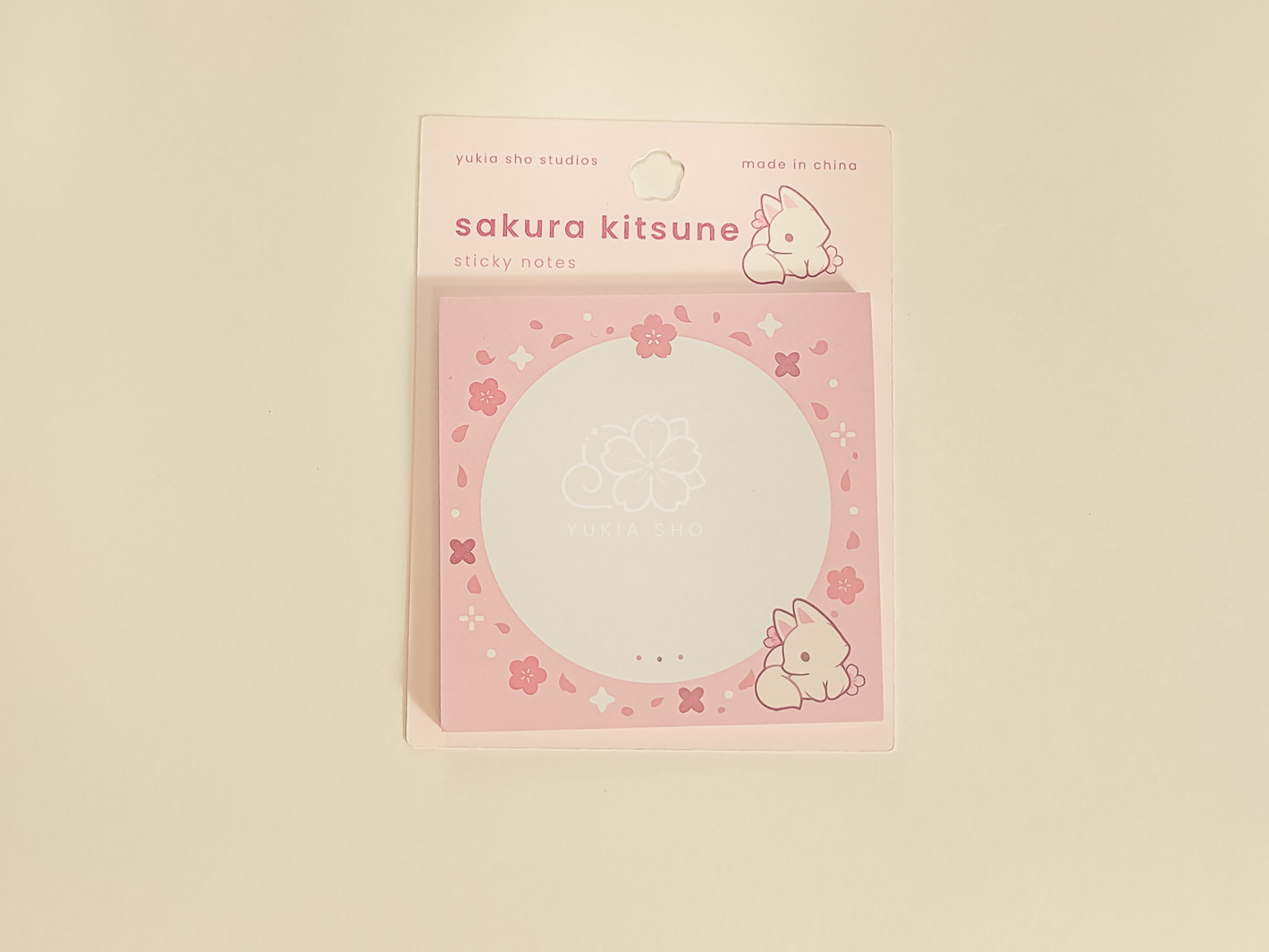 sakura kitsune sticky notes