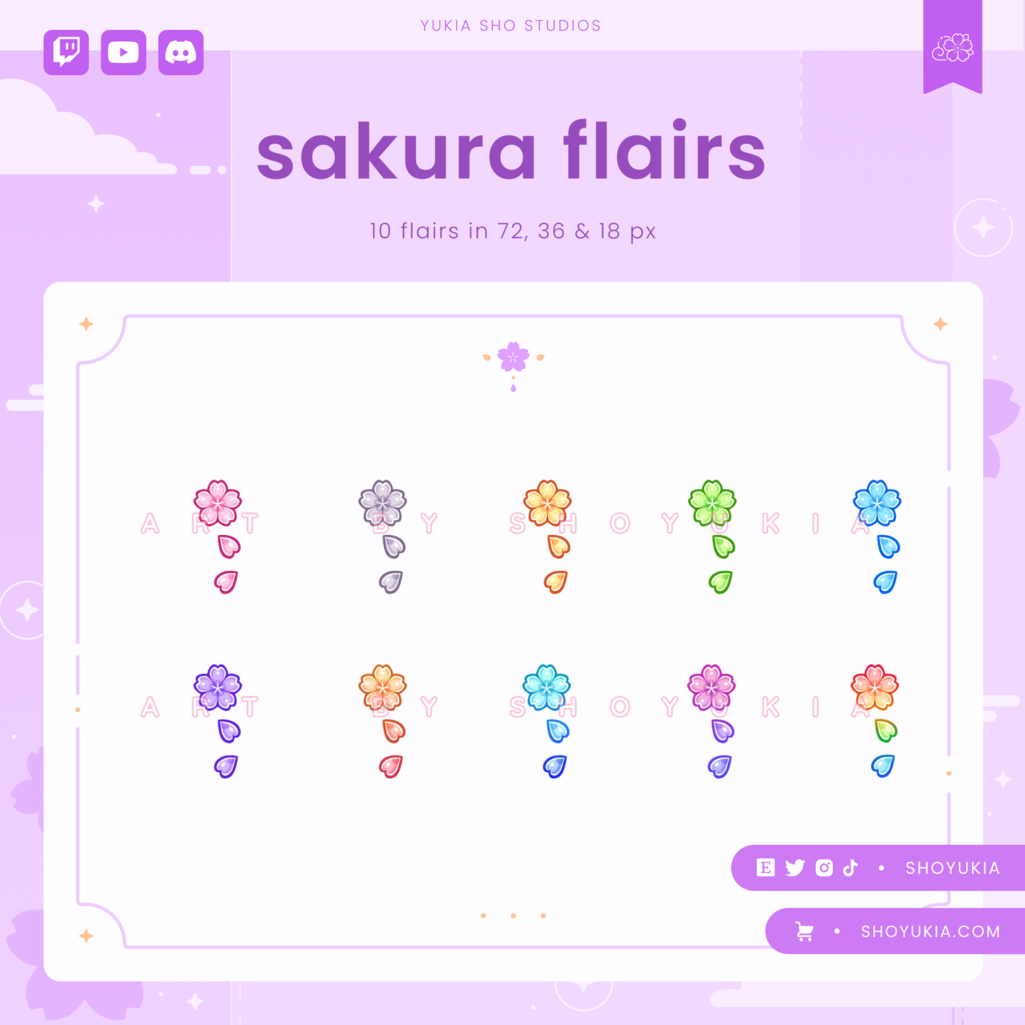 Sakura Twitch Badge Flair