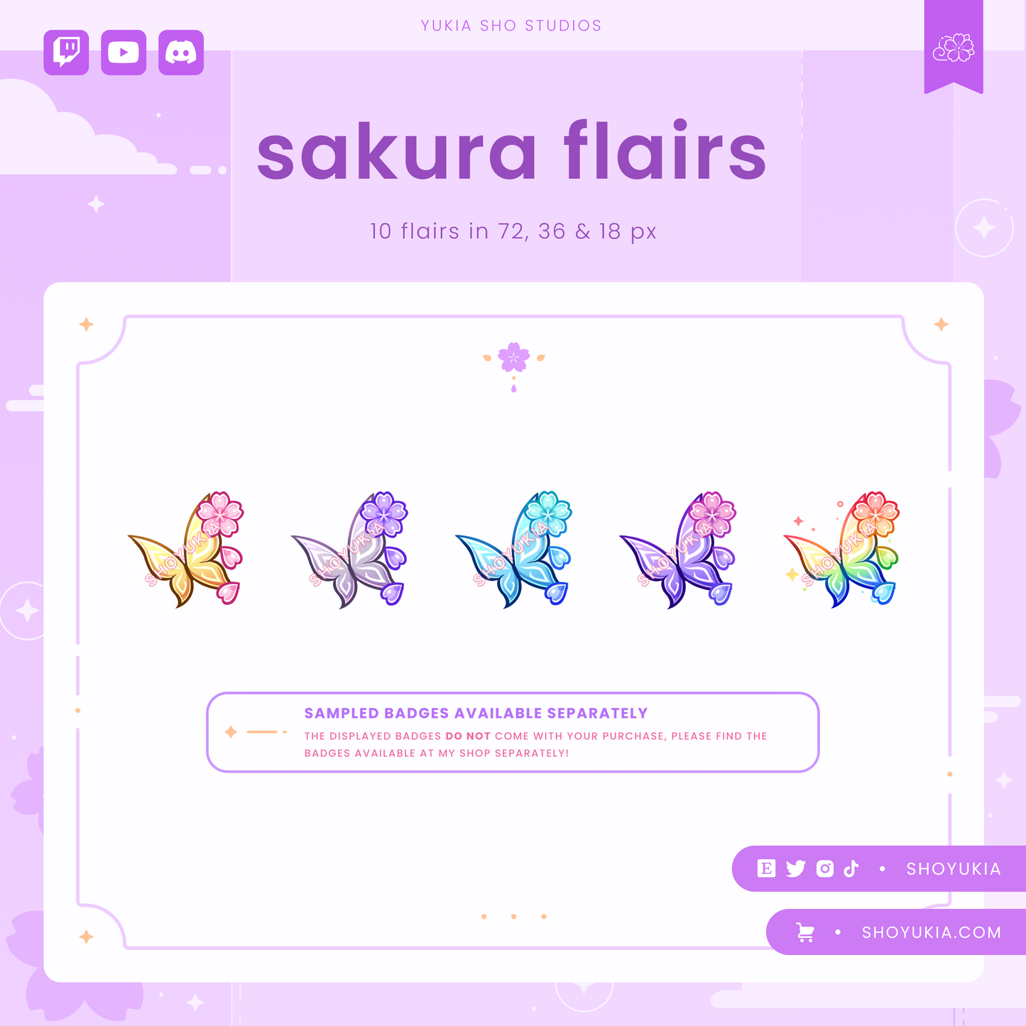 Sakura Twitch Badge Flair