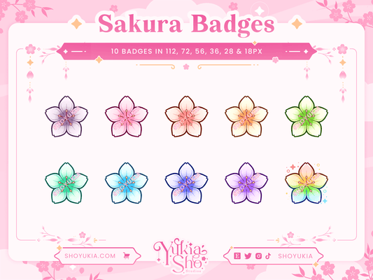 Sakura Sub Badges para Twitch/YouTube/Discord