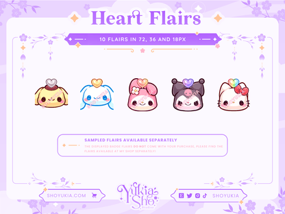 Kawaii Characters Sub Badges