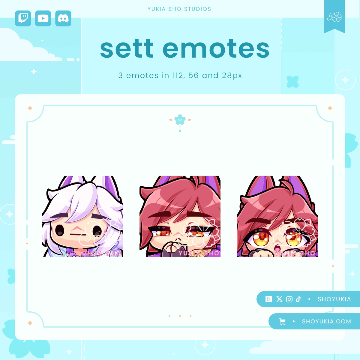 Premade Twitch, YouTube & Discord Emotes | High-Quality Emote Pack ...