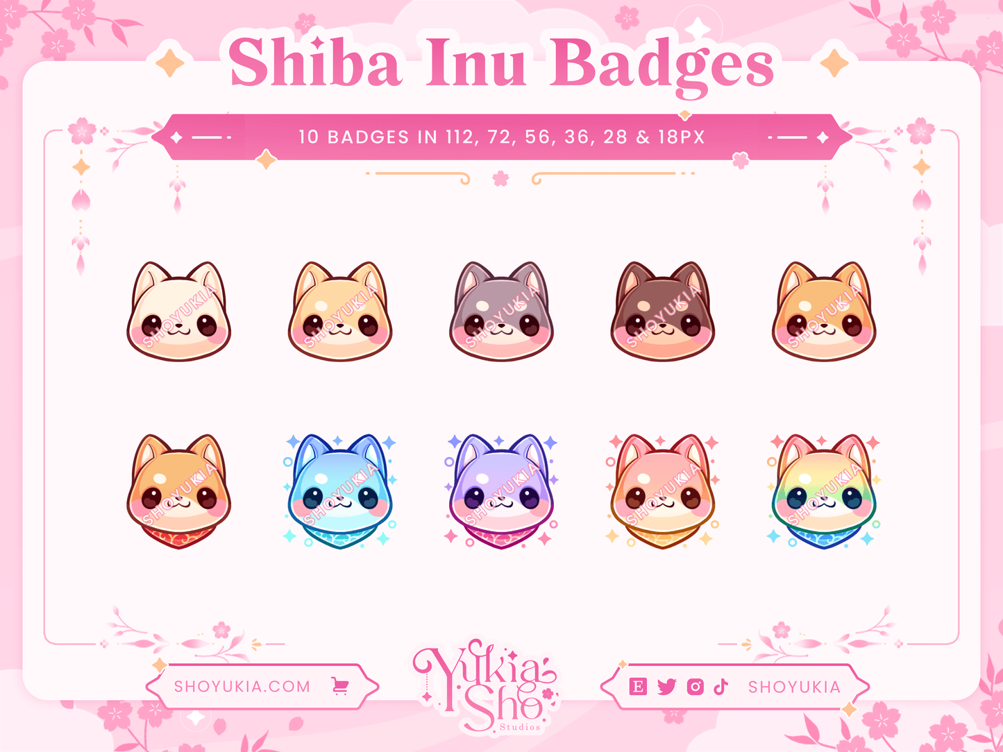 Kawaii Shiba Inu Sub Badges