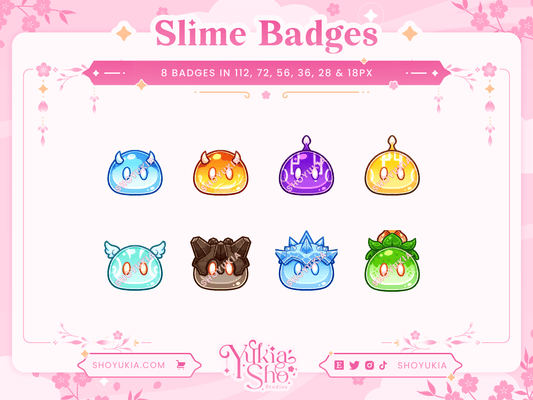 Insignes Genshin Impact Slime Sub pour Twitch/YouTube/Discord