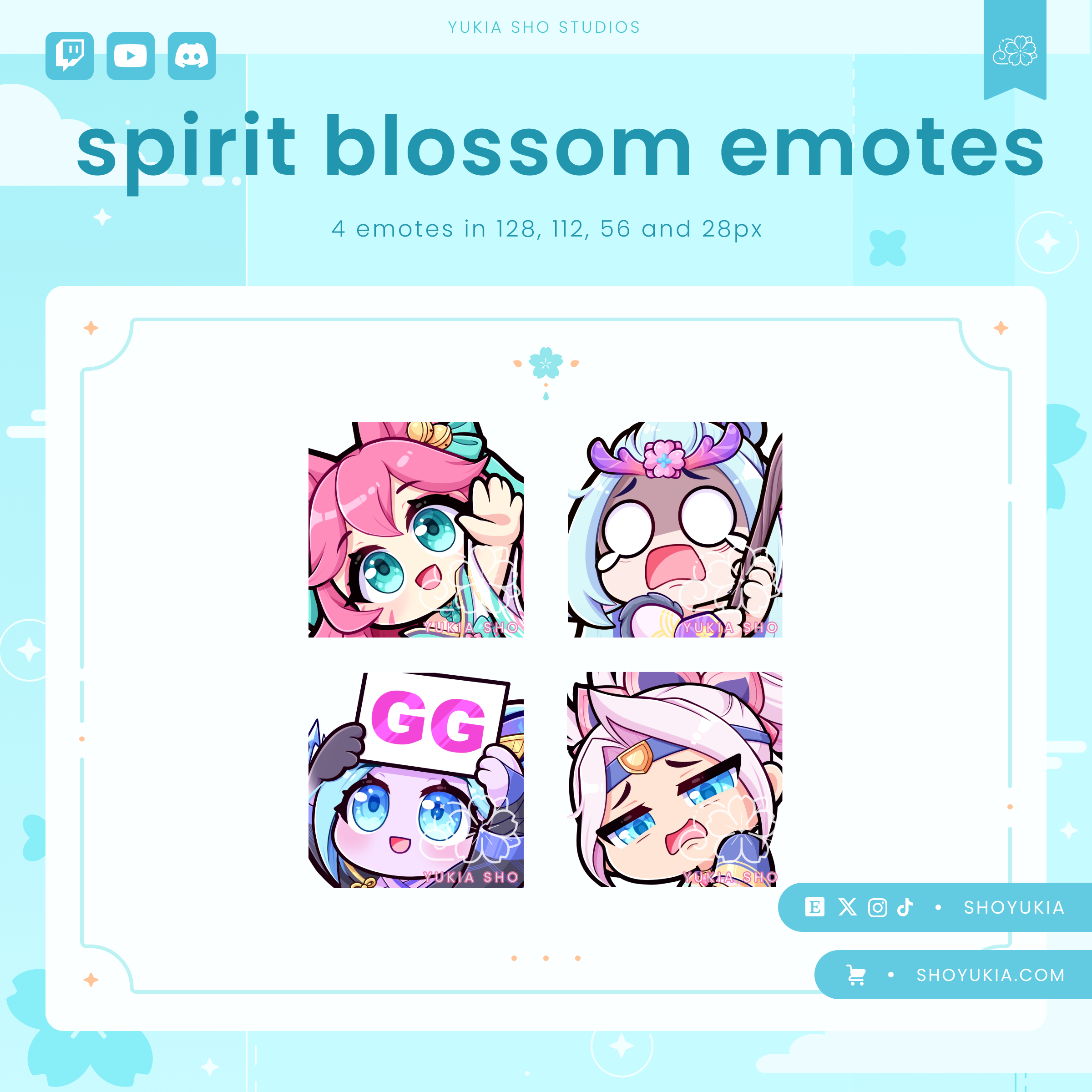 Premade Twitch, YouTube & Discord Emotes | High-Quality Emote Pack ...