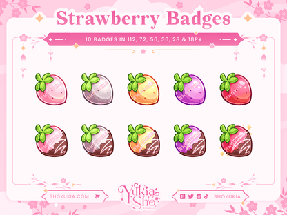 Strawberry Sub Badges & Flair