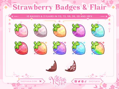 Strawberry Sub Badges & Flair