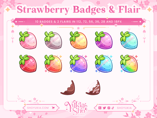 Strawberry Sub Badges & Flair