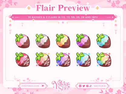 Strawberry Sub Badges & Flair