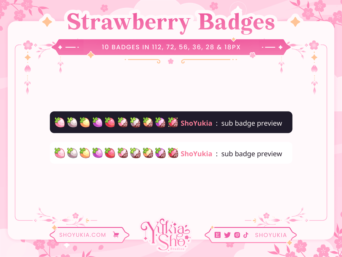 Strawberry Sub Badges