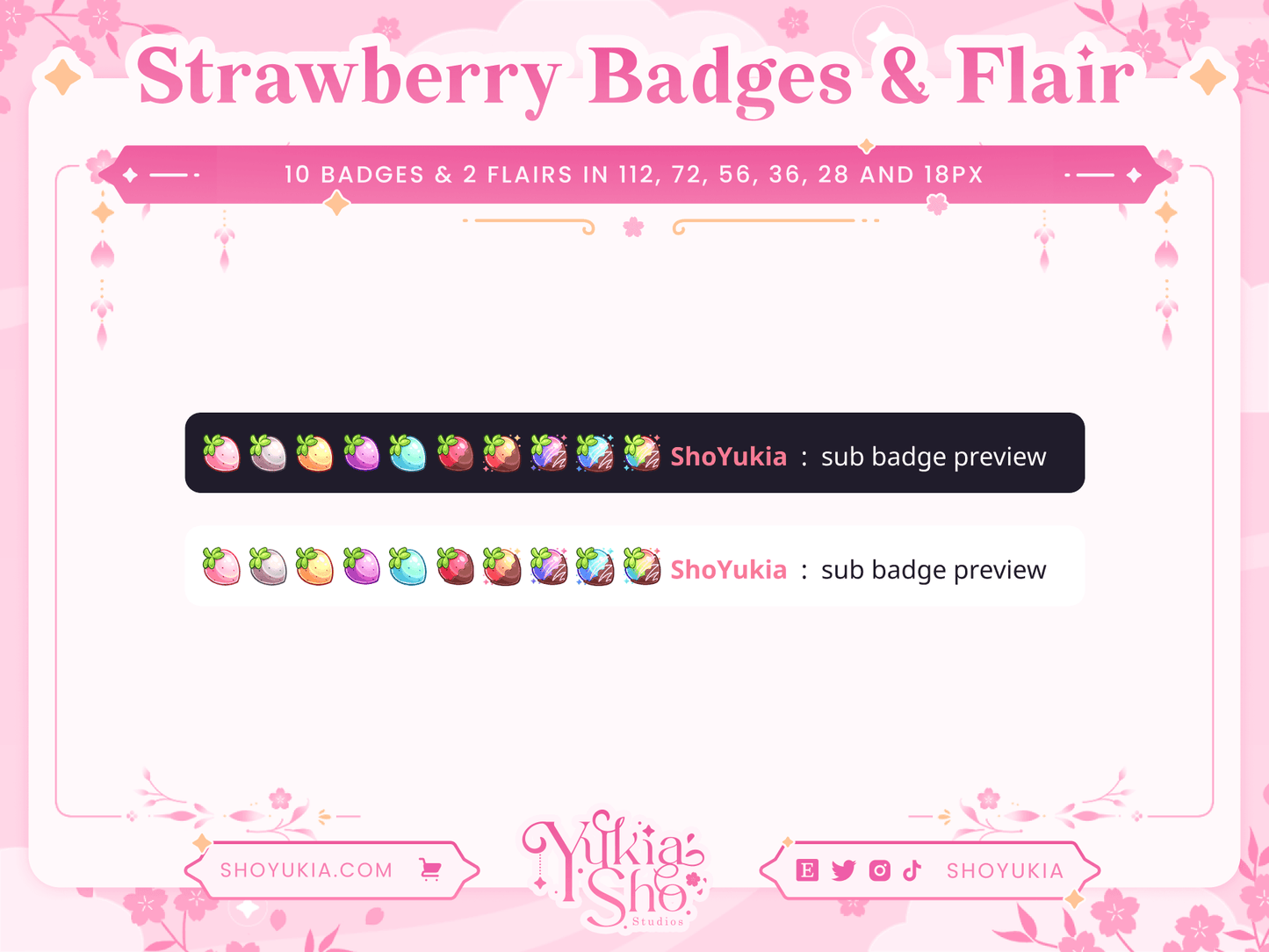 Strawberry Sub Badges & Flair